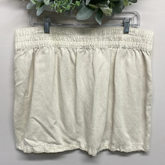 Aerie Twill V Skirt Linen Blend XL - Picture 2 of 13